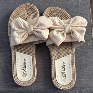 Adams Women's Tan Bow Sandals